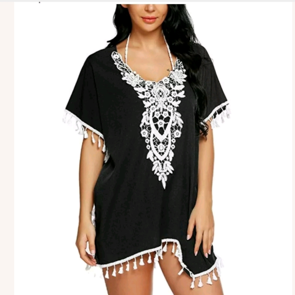 Women Chiffon Tassel Bikini Bathing Swimsuit Beach